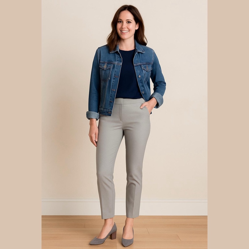 J Crew Womens Light Gray Ankle Pants